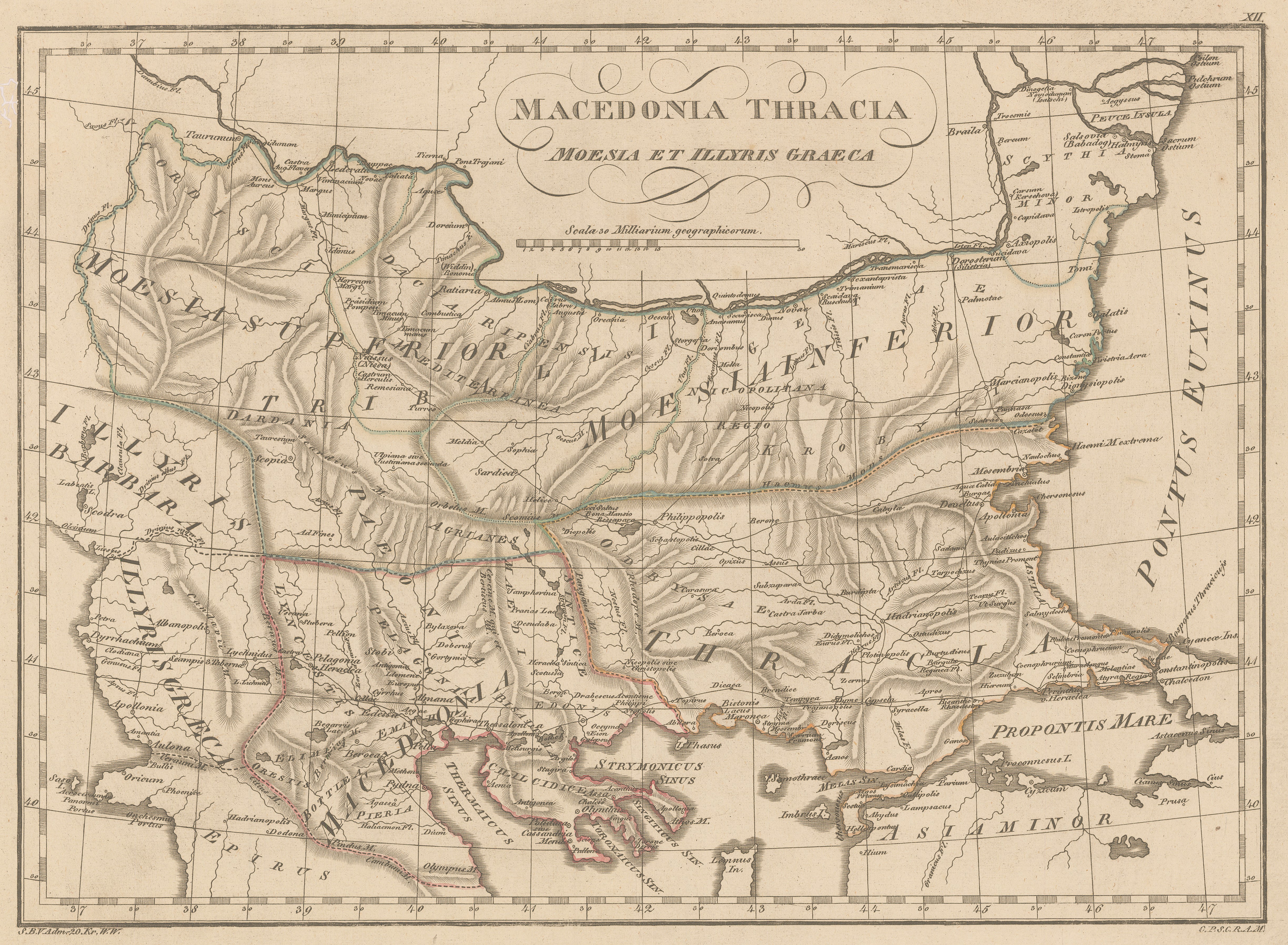 J.J.BOHNE. ΚΑΣΣΕΛ 1840. Χάρτης των χωρών από τον Δούναβη προς Νότον της χερσονήσου. Δείχνει σαφώς τα όρια της αρχαίας Μακεδονίας κατά το τέλος της κλασσικής περιόδου, με τα Σκόπια να βρίσκονται στο νότιο τμήμα της Δαρδανίας. (Ιδιωτική Συλλογή) J.J.BOHNE. ΚΑΣΣΕΛ 1840. Χάρτης των χωρών από τον Δούναβη προς Νότον της χερσονήσου. Δείχνει σαφώς τα όρια της αρχαίας Μακεδονίας κατά το τέλος της κλασσικής περιόδου, με τα Σκόπια να βρίσκονται στο νότιο τμήμα της Δαρδανίας. (Ιδιωτική Συλλογή)
