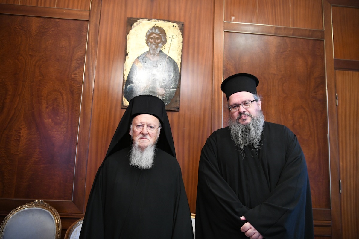 larissis.jpg Ο Οικουμενικός Πατριάρχης με τον μητροπολίτης Λαρίσης Ιερώνυμο