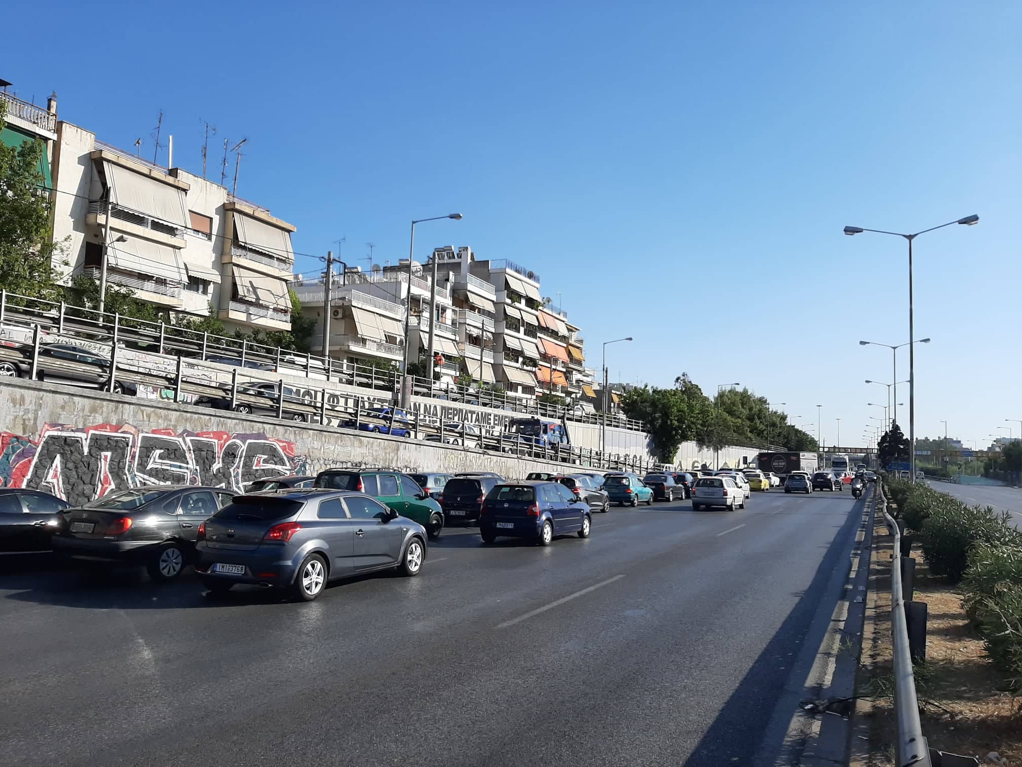 69485470_387141261972849_1909095229152034816_n.jpg Κίνηση στην Εθνική οδό Αθηνών - Λαμίας