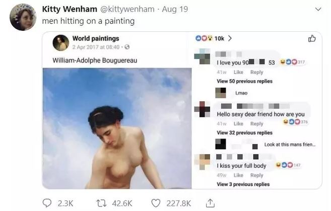 painting.jpg Χρήστες του Facebook φλέρταραν γυναίκα σε πίνακα
