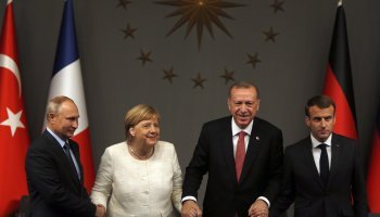 Μέρκελ, Ερντογάν, Πούτιν, Μακρόν
